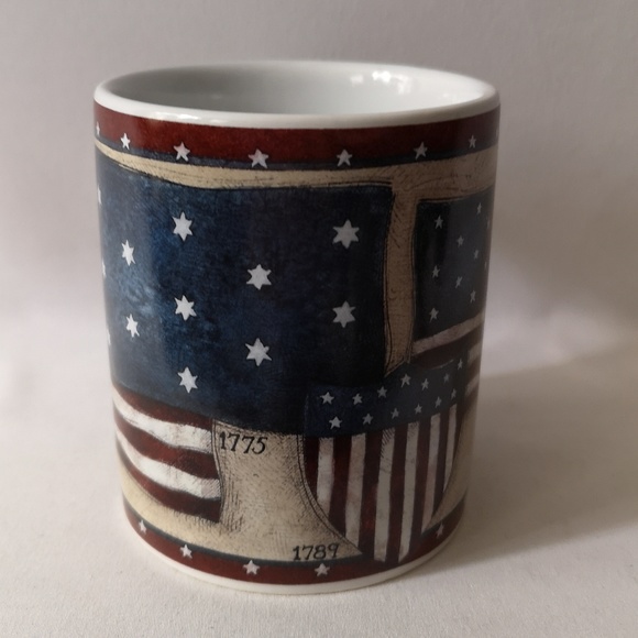 Vintage Collector "Old Glory" Ceramic Coffee/Tea Mug, Lang and Wise SBB #9 1998 - Picture 2 of 4